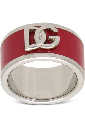 Dolce & Gabbana Logo-plaque enamel ring