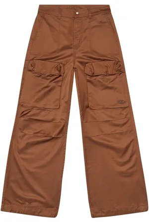 Diesel wide-leg cargo trousers - Green | Cargo trousers, Wide leg, Trousers