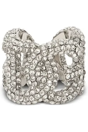 Dolce & Gabbana Logo crystal-embellished ring