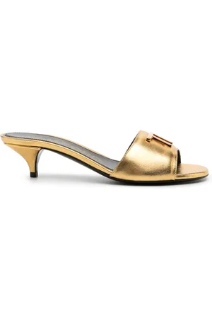Tom Ford 40mm logo-plaque leather mules