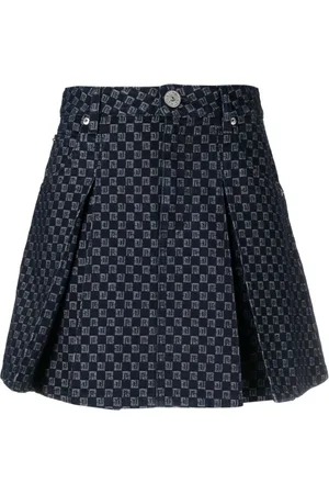 Louis Vuitton 3D Monogram Asymmetrical Pleat Midi Skirt