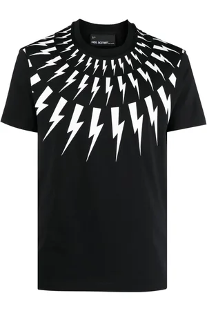 Neil Barrett Thunderbolt-print cotton T-shirt