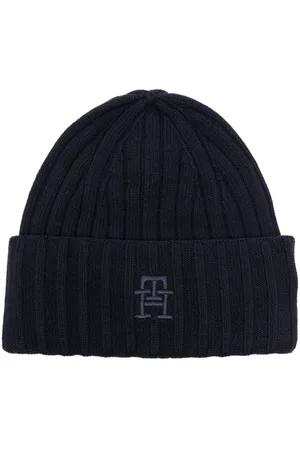 Tommy Hilfiger Iconic logo-embroidered ribbed-knit beanie