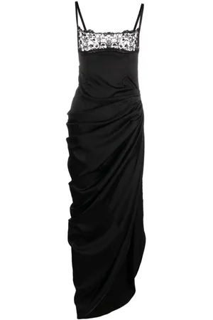 Jacquemus La Saudade floral-embroidered asymmetric dress