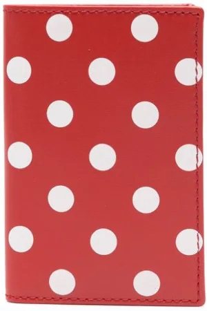 Comme des Garçons Polka dot-print leather wallet