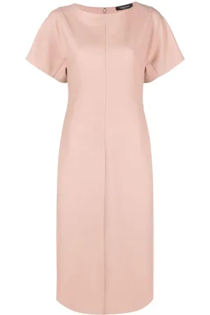 Fabiana Filippi Round-neck short-sleeve dress
