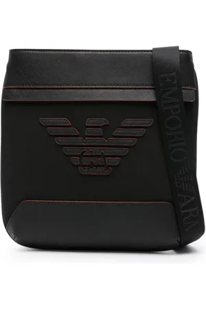 Fendi Baguette Pouch Logo Cross Body Bag in Black for Men