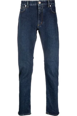 Gucci Snake Embroidered Slim-fit Jeans in Blue for Men