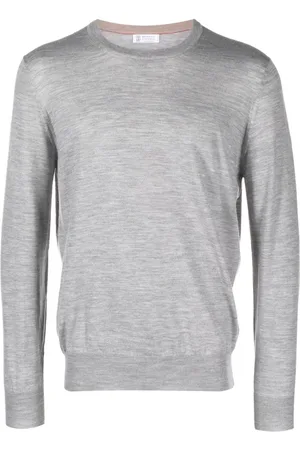 Brunello Cucinelli Mélange-knit crew-neck jumper