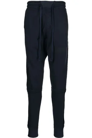 GREG LAUREN Stretch-cotton drawstring-waistband track pants