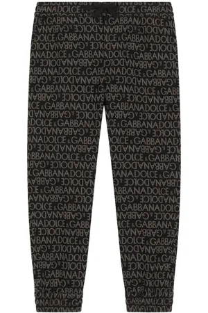 Dolce & Gabbana Geometric Print Cotton Jogging Pants