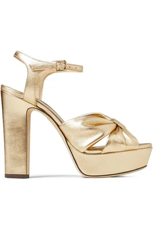 Jimmy Choo Heloise 120mm metallic-finish sandals