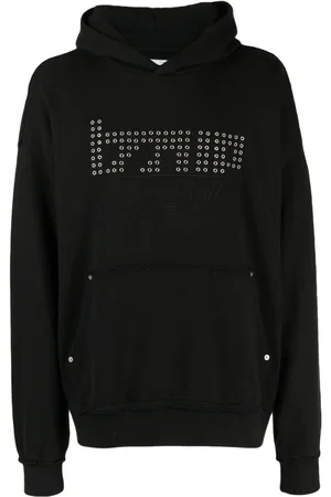 Izzue Logo-embroidered cotton hoodie