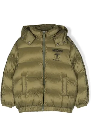 Moschino Logo-embossed padded jacket