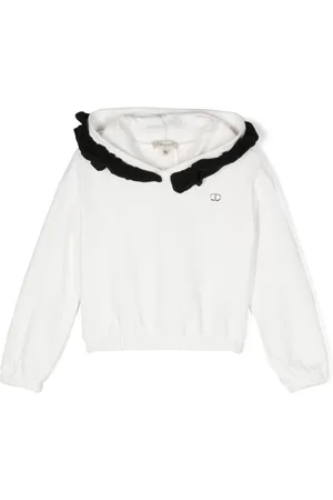 Twin-Set Ruffled cotton-blend hoodie