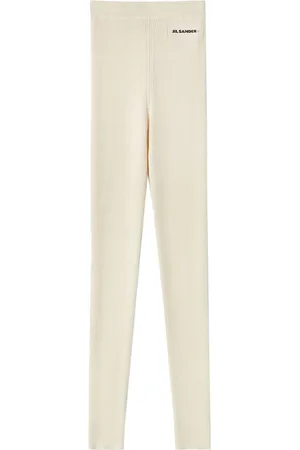 Jil Sander Logo-patch knitted leggings