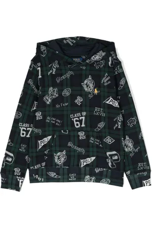 Ralph Lauren Graphic-print long-sleeve hoodie