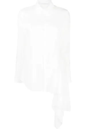 YOHJI YAMAMOTO Asymmetric cellulose shirt