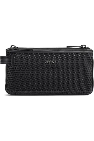 Ermenegildo Zegna Pelletessuta??? triple zip pouch