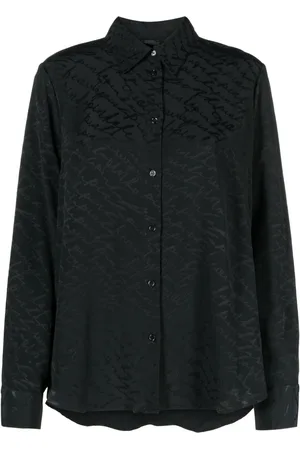 Pinko Patterned-jacquard long-sleeve shirt