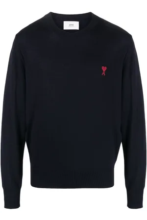 Ami Ami de Coeur motif-embroidered jumper