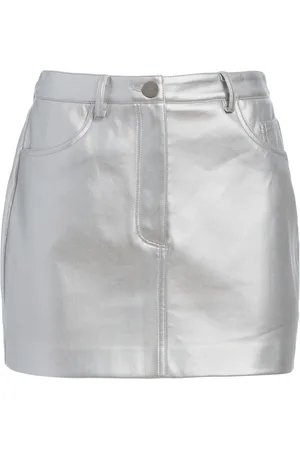 Talia metallic faux leather mini skirt - Alix Nyc - Women