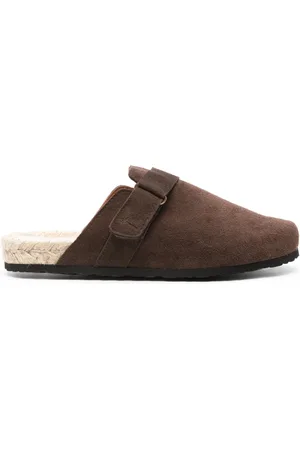 MANEBI Round-toe suede mules