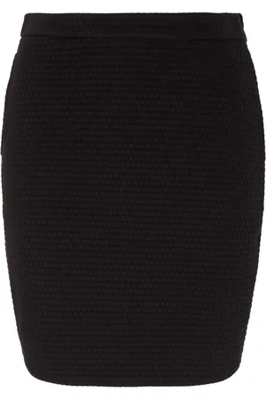 Emporio Armani Elasticated-waist textured skirt