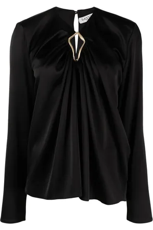 Lanvin Draped long-sleeved blouse