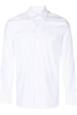 Lacoste Logo-patch cotton blend shirt
