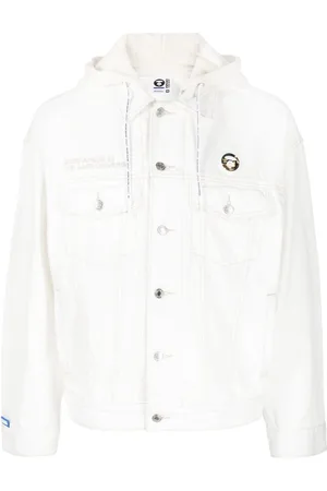 A Bathing Ape Logo-patch cotton denim jacket