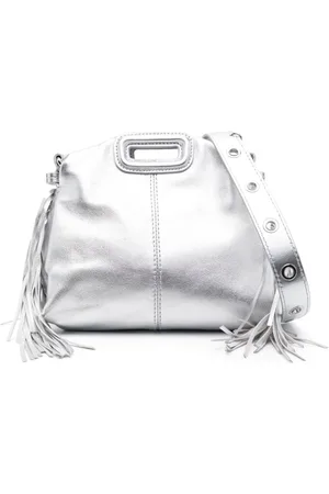 Maje Miss M metallic-effect leather mini bag