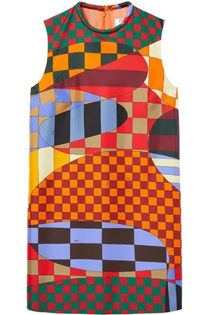 Puccini Giardino-print silk minidress