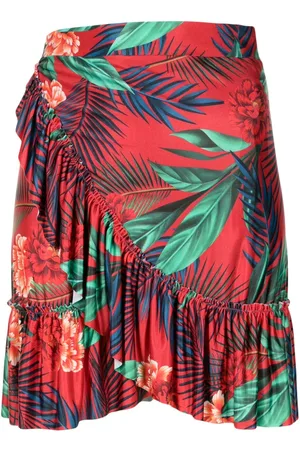 Lygia & Nanny Laurita botanical-print wrap skirt