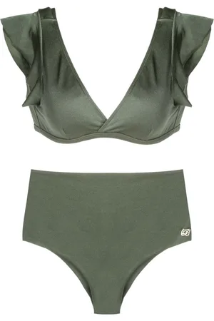 Brigitte V-neck high-waisted bikini