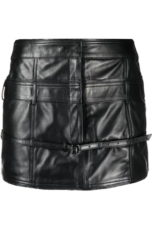 Manokhi Belted leather mini skirt