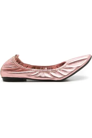 Sarah Chofakian Julia metallic ballerina shoes