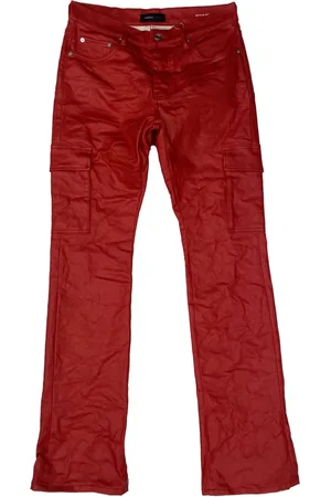 Red 2024 bootcut jeans