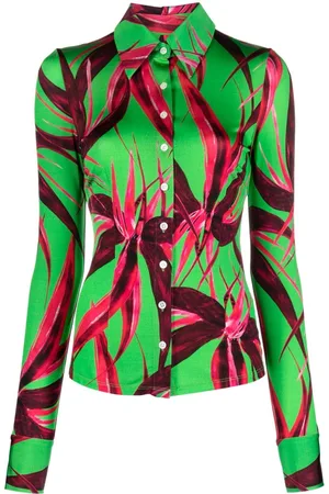 Louisa Ballou Floral-print long-sleeve shirt