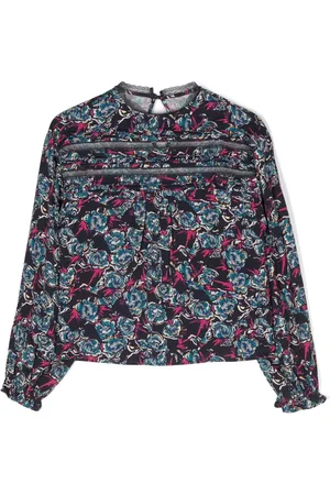 Zadig & Voltaire Floral-print lace-trim blouse