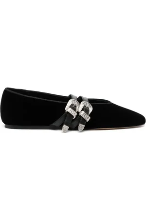 Le Monde Beryl Claudia belted velvet slippers