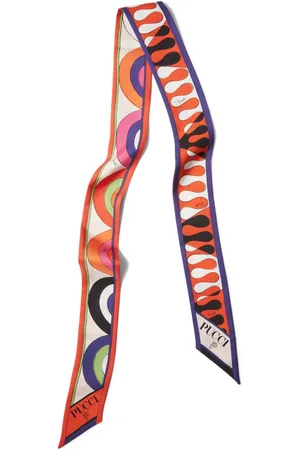 Puccini Onde Leocorno-print silk scarf