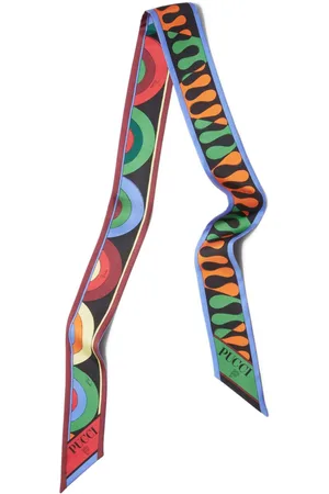 Puccini Onde Leocorno-print silk scarf