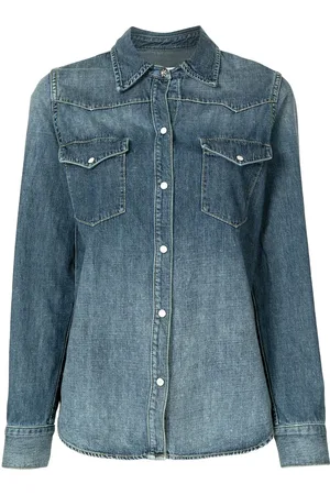 NILI LOTAN Classic-collar denim shirt