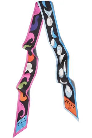 Puccini Marmo Pesci-print silk scarf