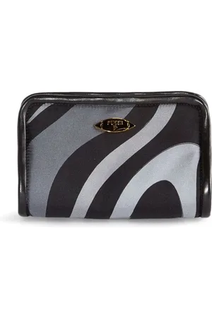 Puccini Binding Marmo-print clutch bag