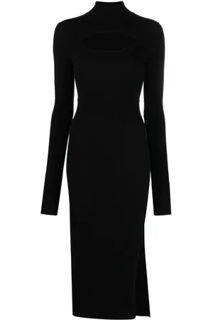 Roberto Cavalli Cut-out ribbed midi dress