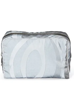 Puccini Abstract-print reflective make-up bag