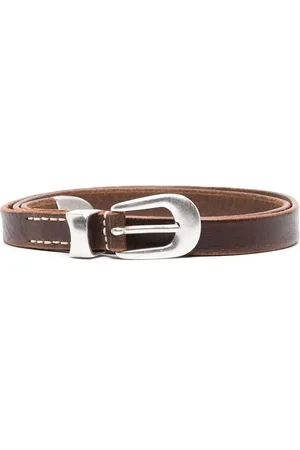 OUR LEGACY Contrast-stitching leather belt