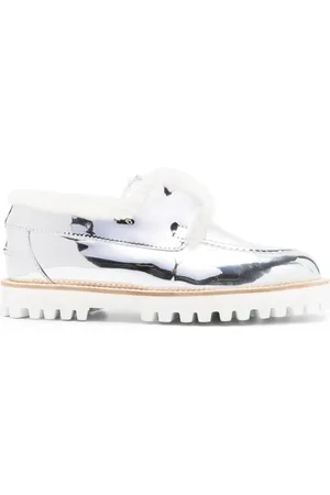 LE SILLA Yacht metallic-finish loafers